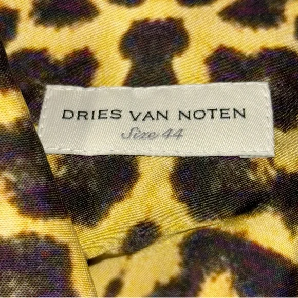 Dries Van Noten Viscose Animal Print Button Down Blouse - Picture 8 of 14